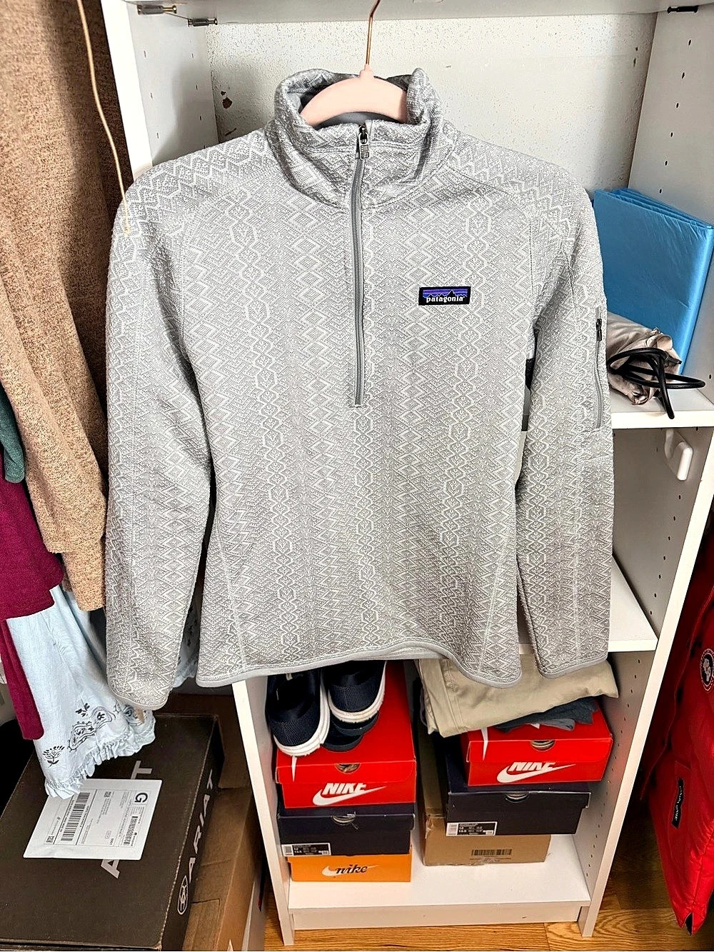 Patagonia Women's Better Sweater 1/4-Zip Fleece Gray Pullover